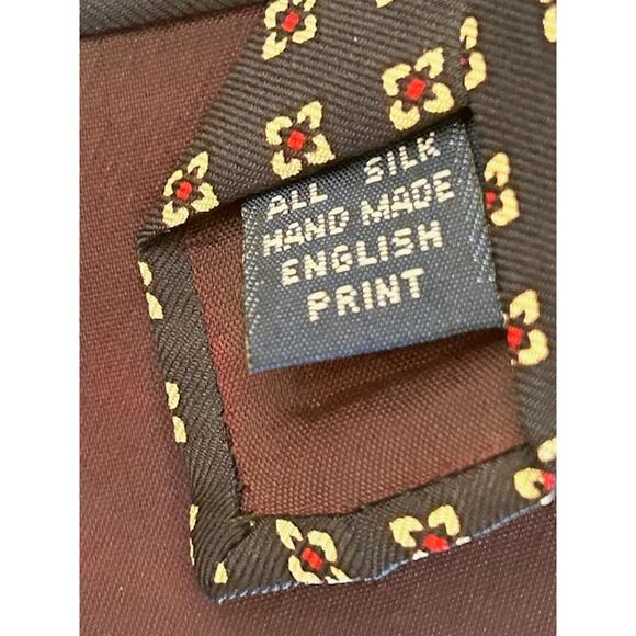 Vintage Italian All Silk Tie Lot – Handmade in Italy, English Print Gray & Navy - Picture 6 of 6